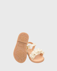 Sandalias Estilo Resortado Crema Truffa diseño