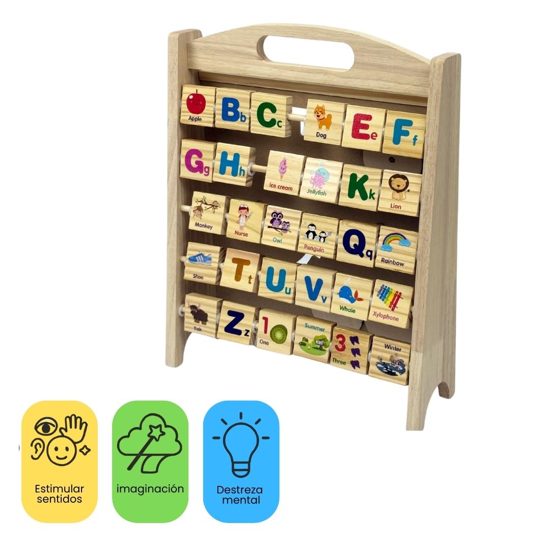 Tablero Didactico Abc Madera Montessori Detalles
