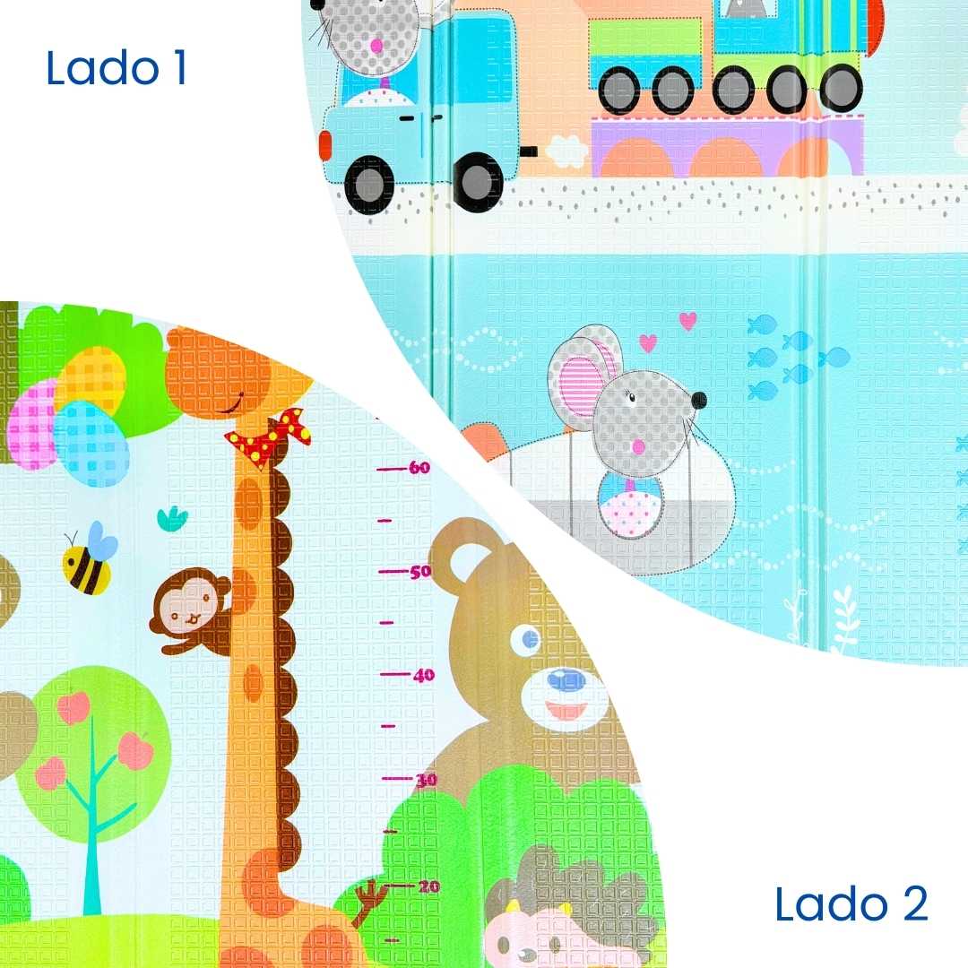 Tapete De Gateo Plegable Estampado Carros