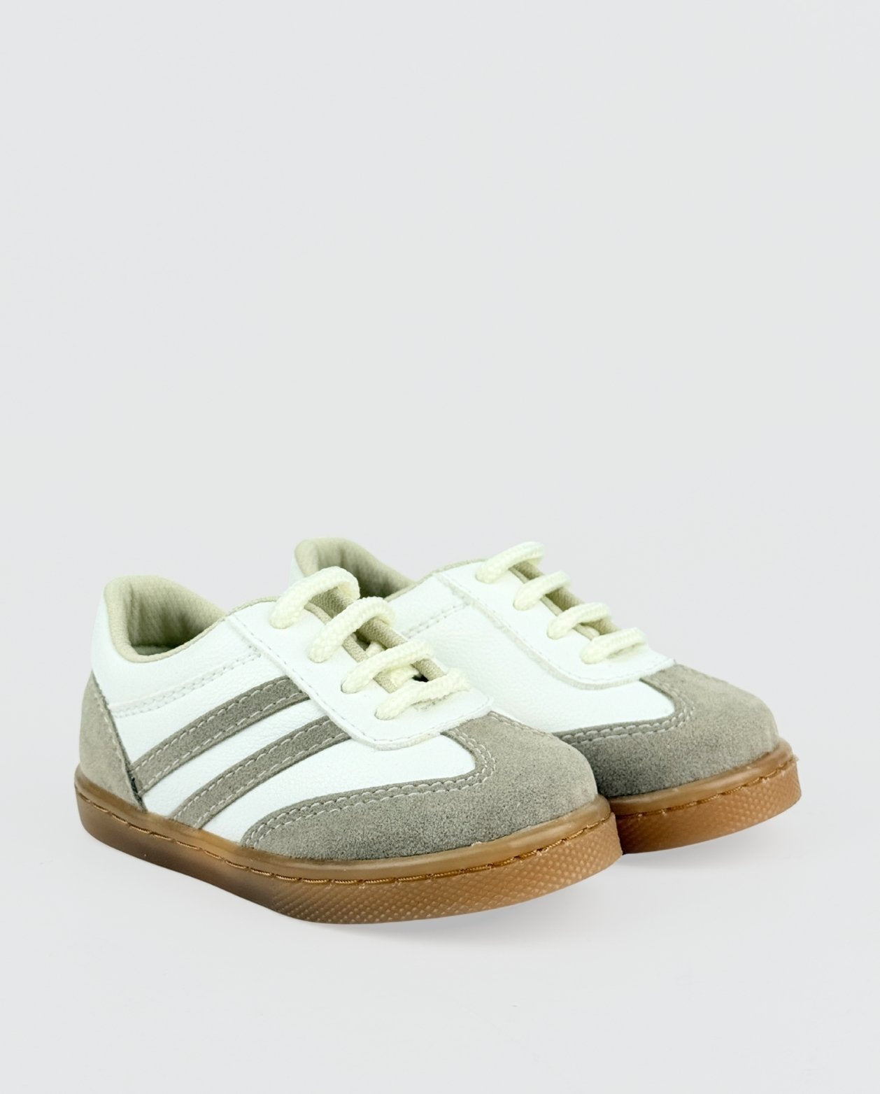 Tenis Combinado Rayas Beige