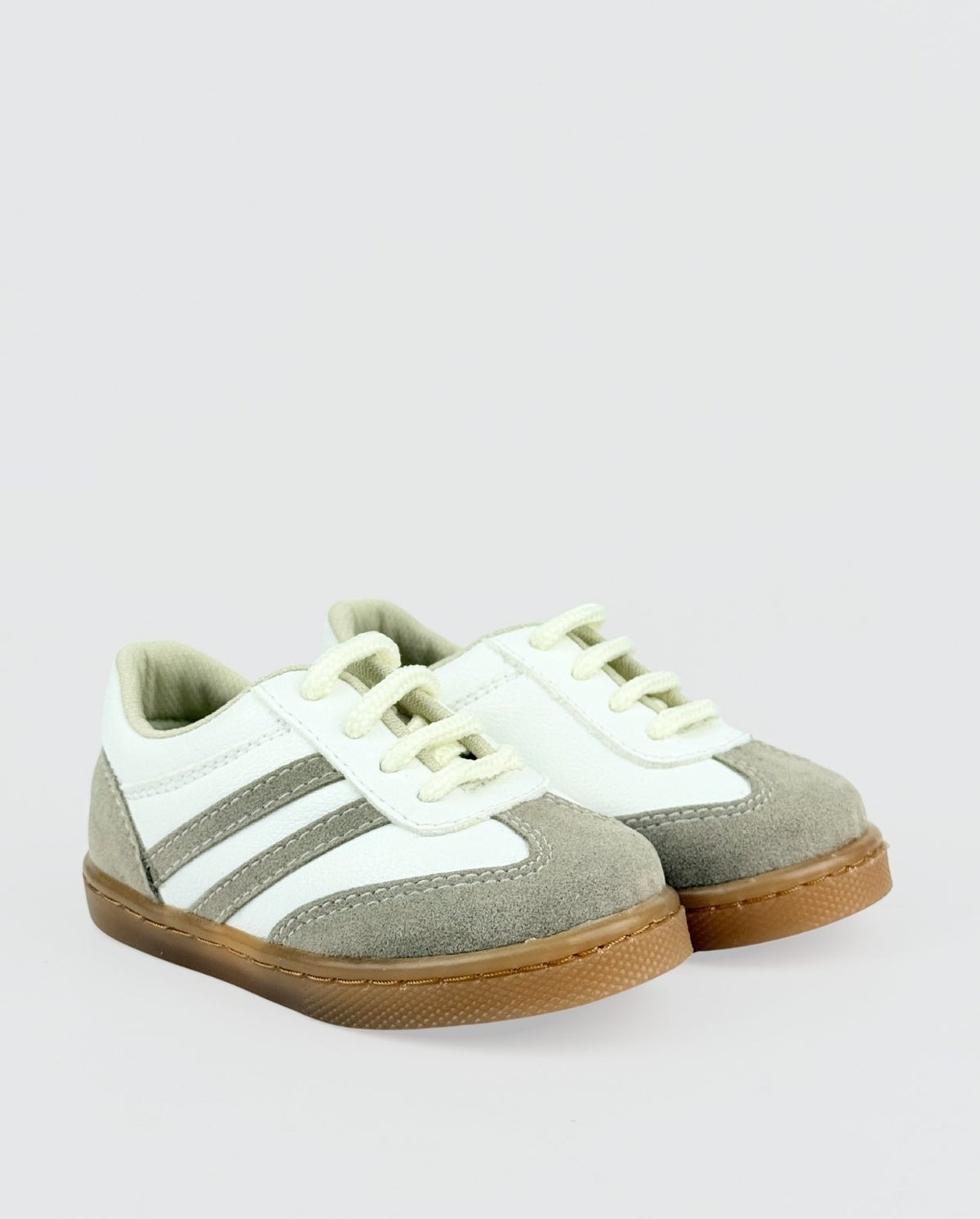Tenis Combinado Rayas Beige