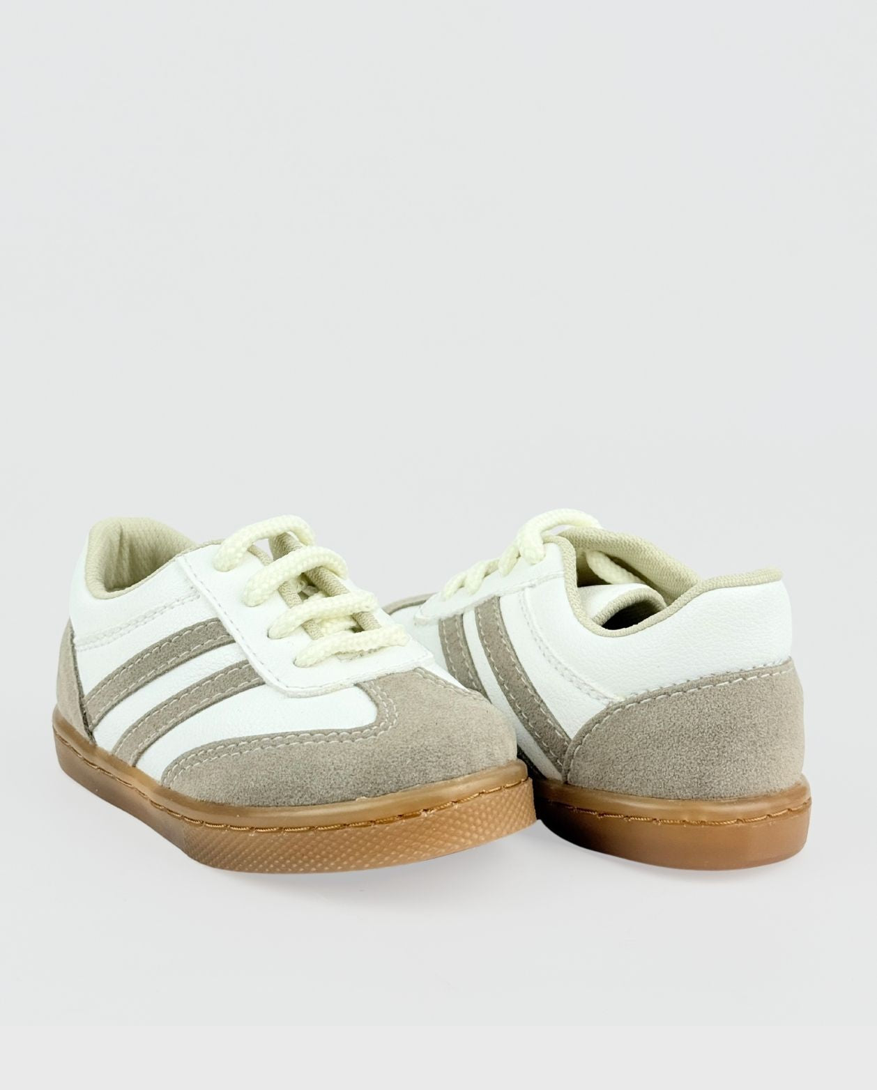 Tenis Combinado Rayas Beige Niños
