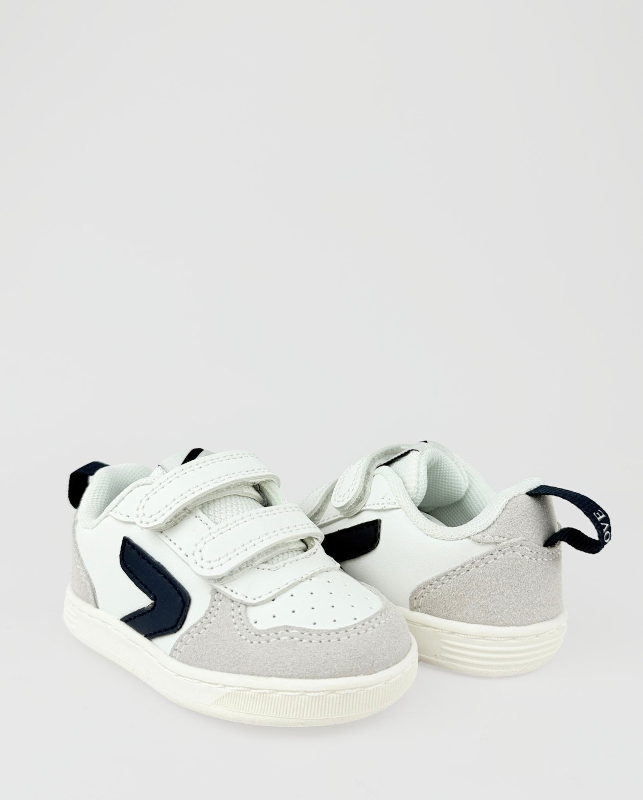 Tenis Velcro Combinado Gris Azul Zippy Travesuras