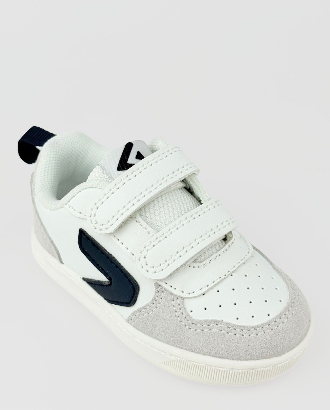 Tenis Velcro Combinado Gris Azul Zippy Detalles