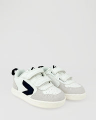 Tenis Velcro Combinado Gris Azul Zippy