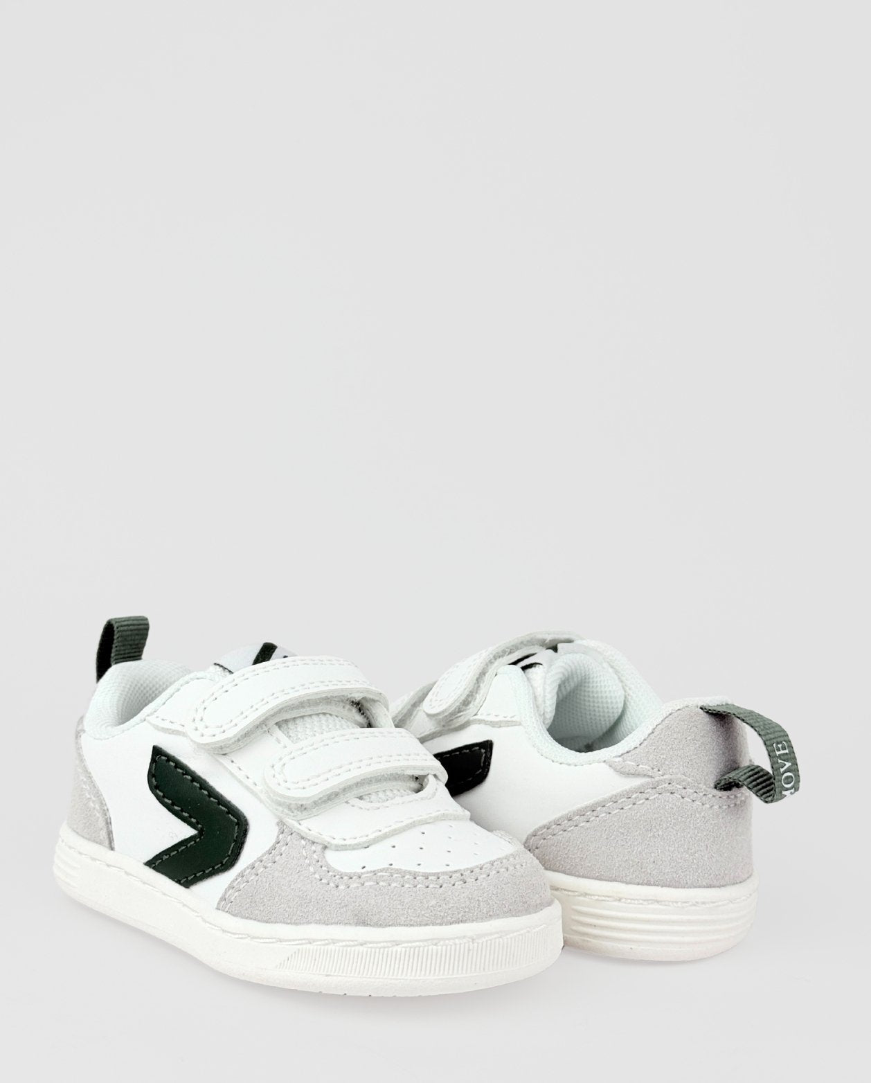 Tenis Velcro Combinado Gris Verde Zippy Niños
