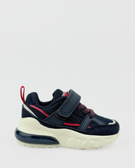 Tenis Velcro Luces Azul Navy Zippy Niños