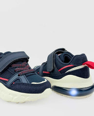 Tenis Velcro Luces Azul Navy Zippy Detalles