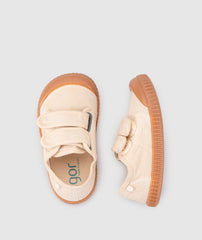 Tenis Berri Brf Velcro Caramelo Marfil Igor detalle