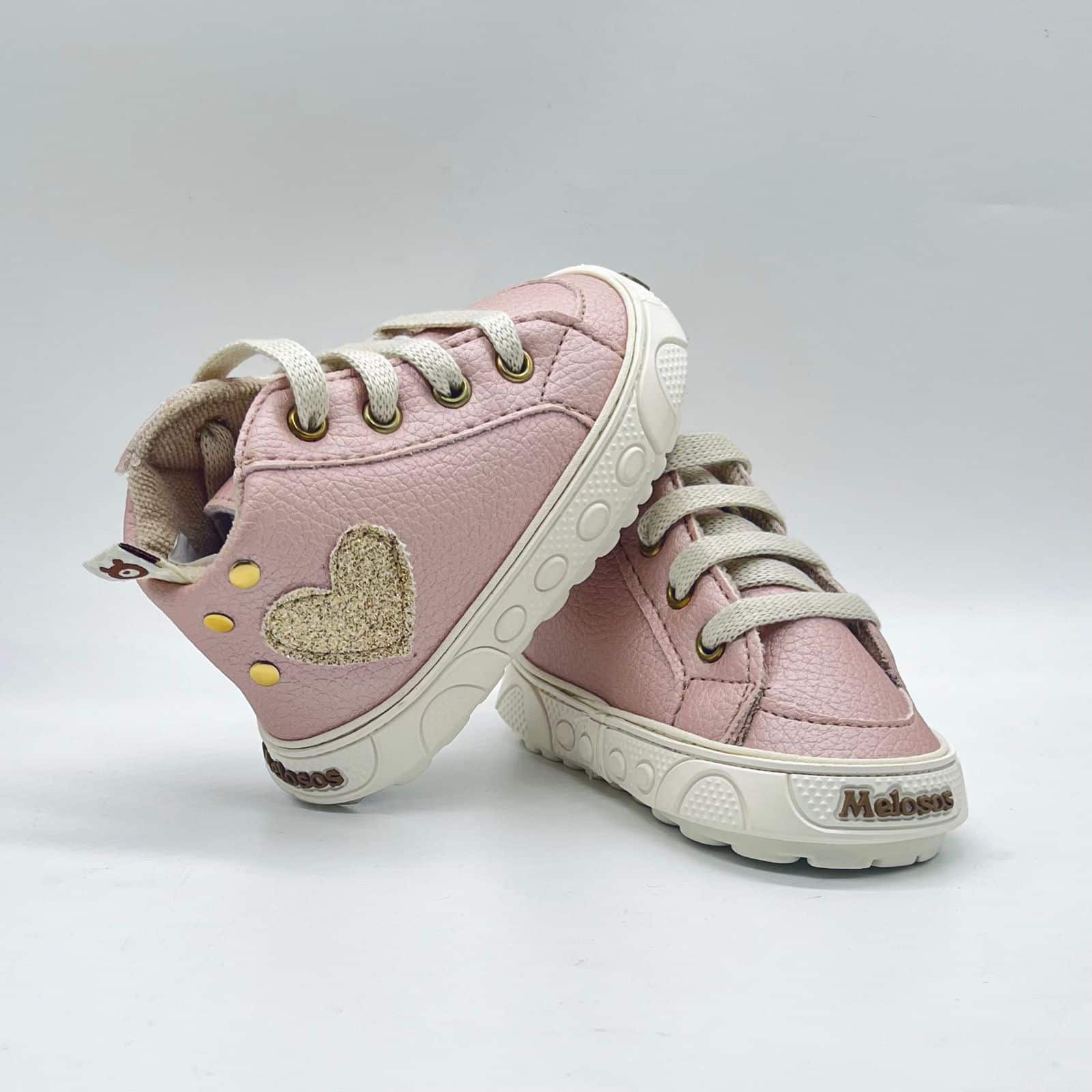Tenis Bota Palo Rosa Corazón Melosos diseño