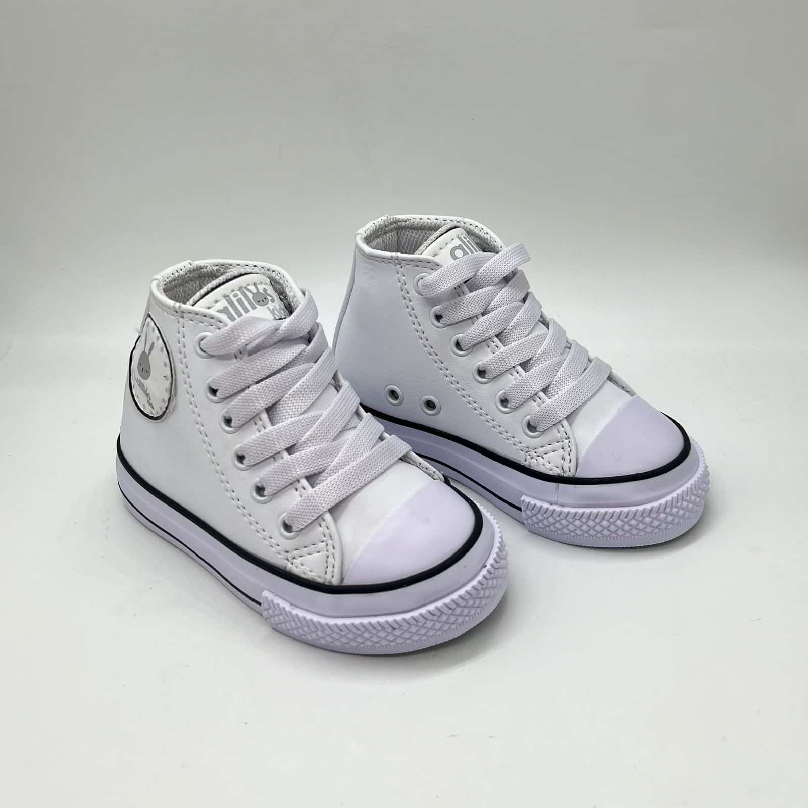 Tenis Bota Unisex Blanco