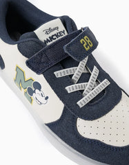 Tenis Con Luces Mickey Azul Combinado Zippy velcro