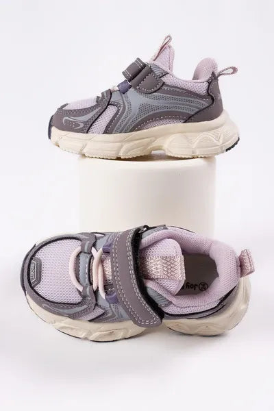 Tenis Velcro Con Luces  Fresh Lila diseño