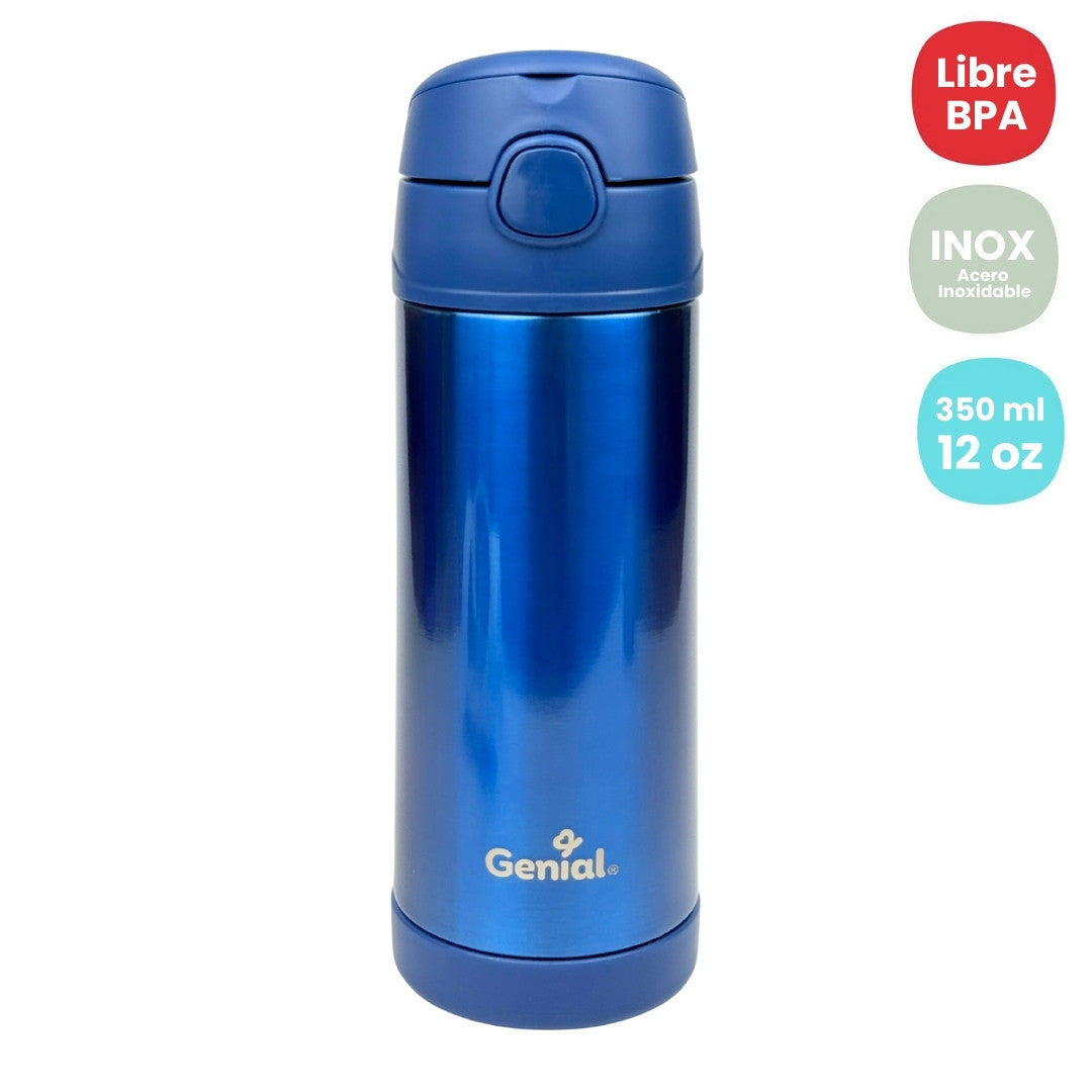 Termo Acero Inoxidable Colores 350ml Azul