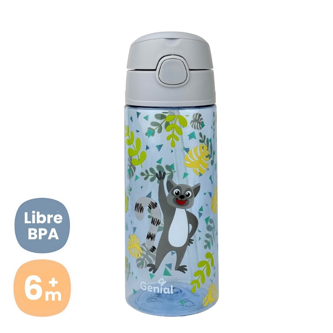 Termo Pitillo Plástico Estampado Genial Niño