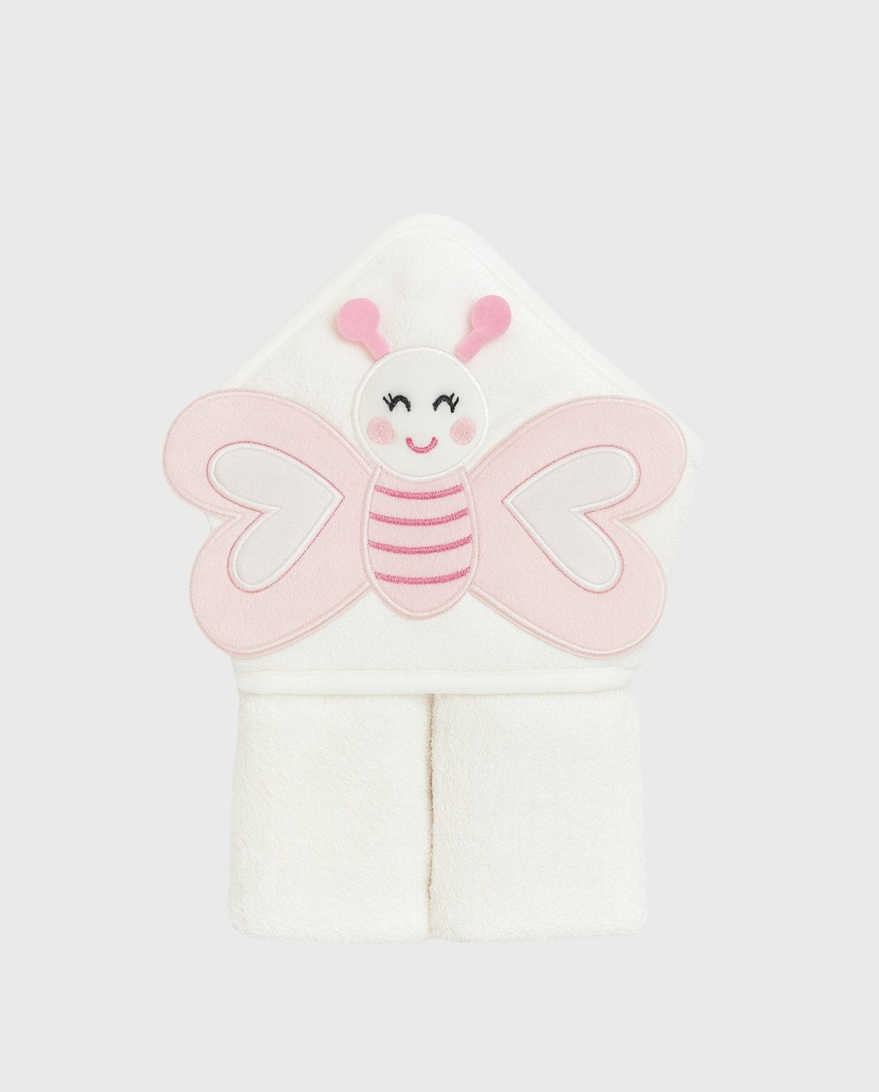 Toalla Con Capota 100% Algodón Animales Mariposa