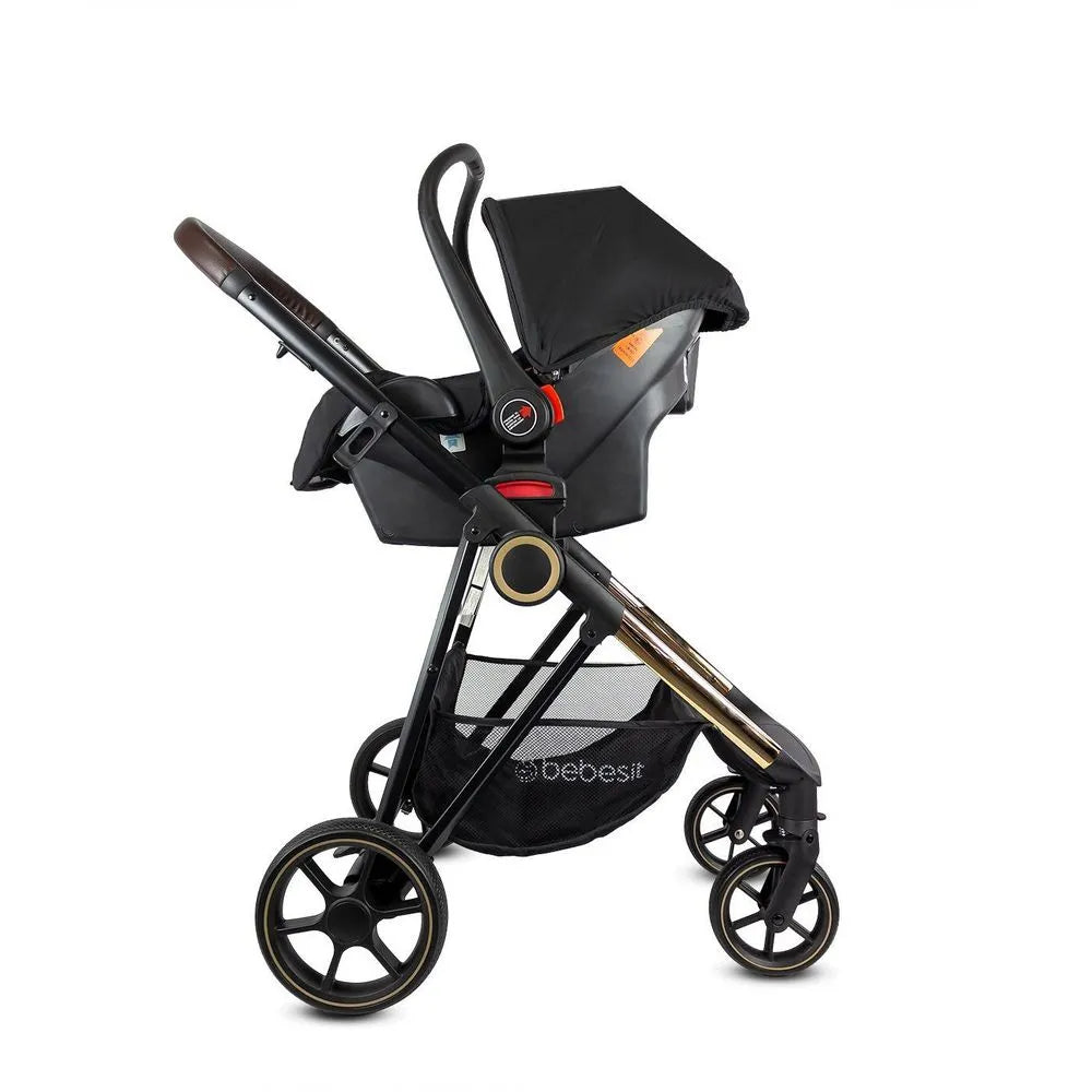 Coche con Porta Bebé Cosmos Gold Premium Negro Bebesit Bebé