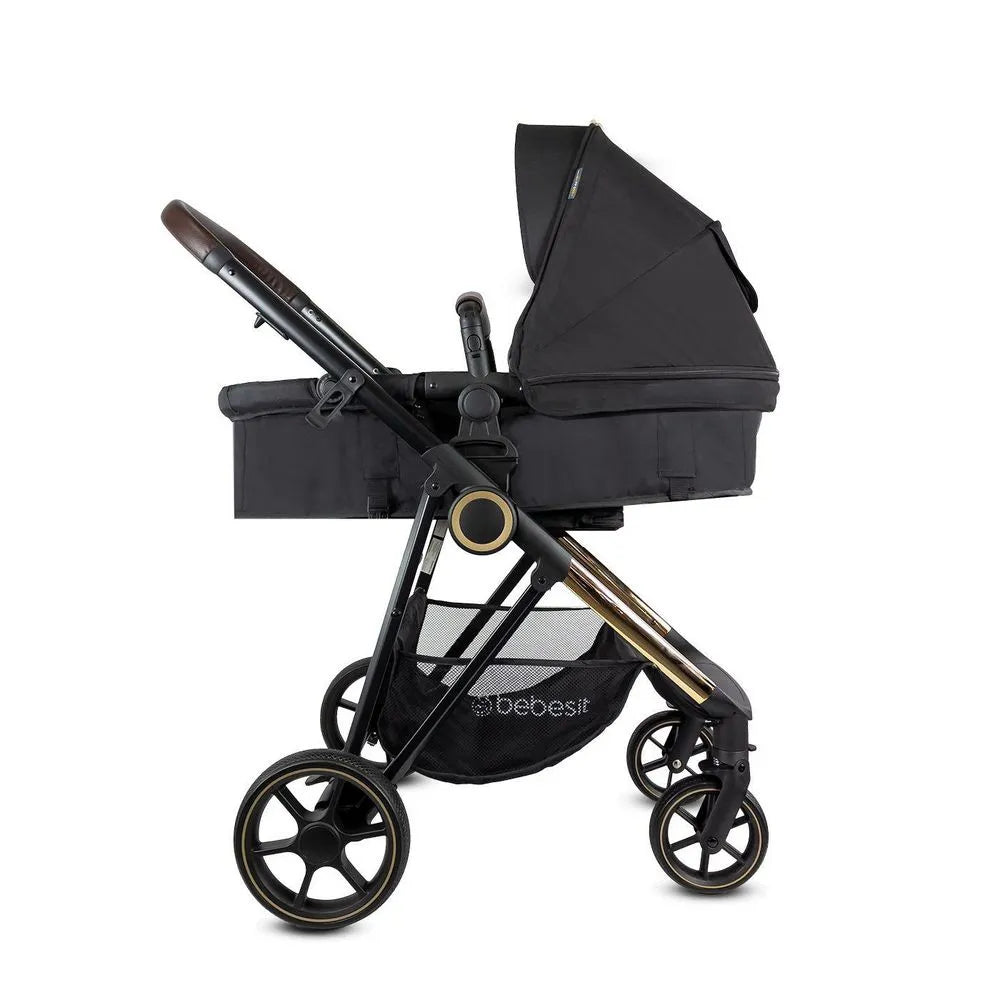 Coche con Porta Bebé Cosmos Gold Premium Negro Bebesit Modelo