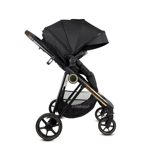 Coche con Porta Bebé Cosmos Gold Premium Negro Bebesit Niños