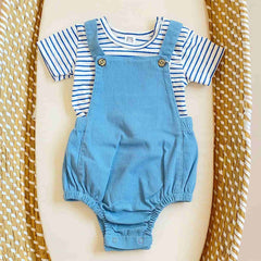 Conjunto Overol Para Bebe Rayas