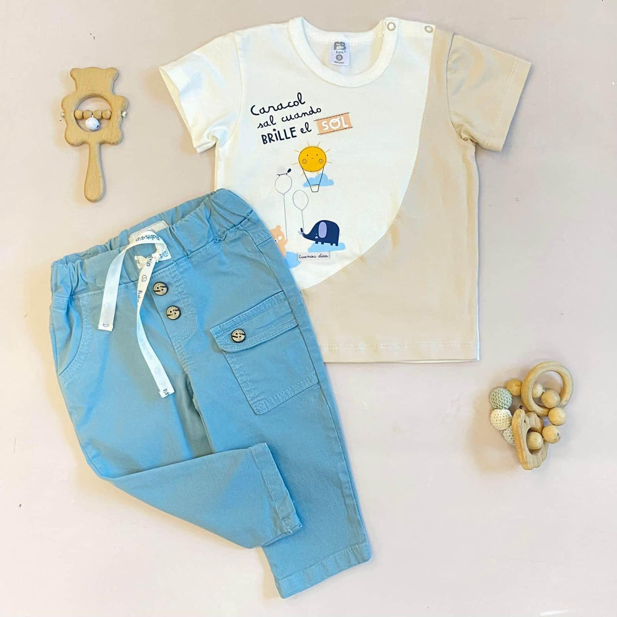 Conjunto Niña Pantalón Con Globos | Travesuras Azul