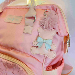 Pañalera Morral Bordado Osito Baby Luna Llavero