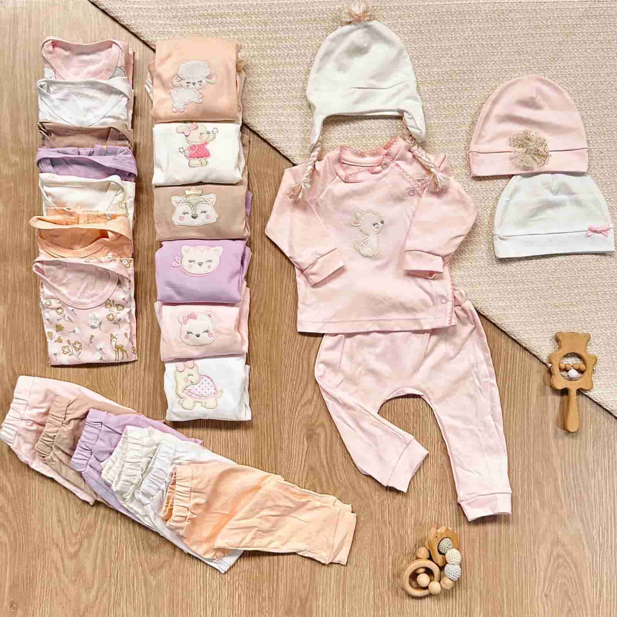 Semanario Algodón 24 Piezas Animales Niña