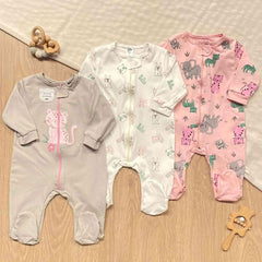 Set 3 Pijamas Estampado Animales Rosa