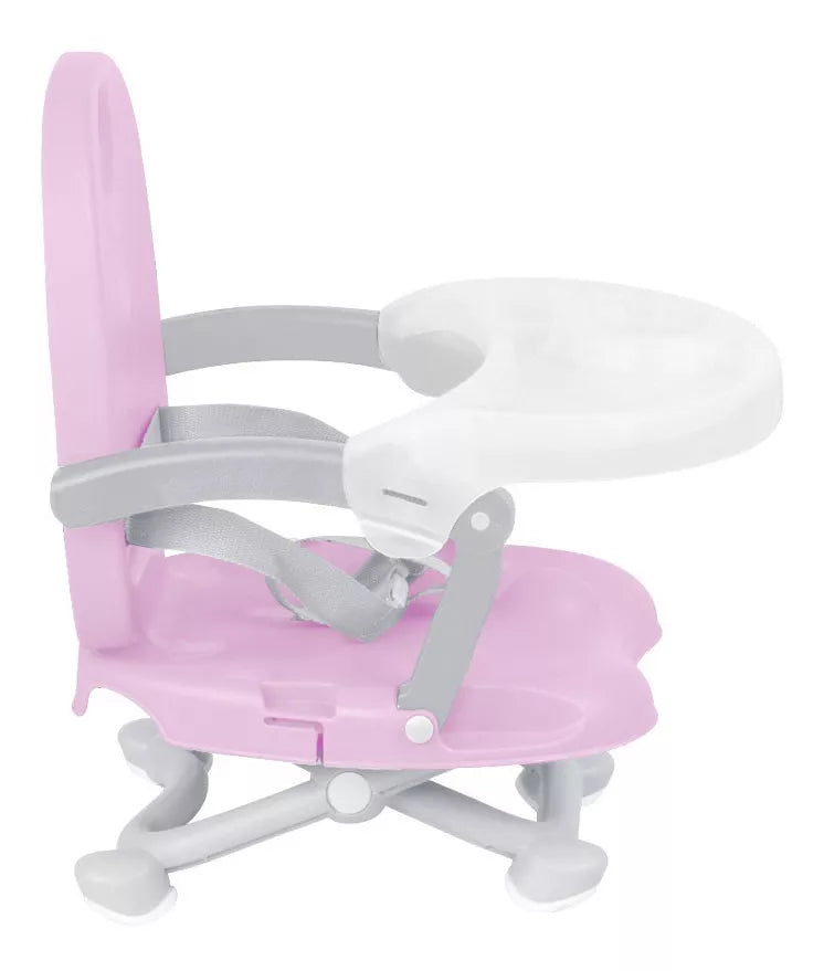 Comedor Portátil Booster Rosa Multikids Bandeja