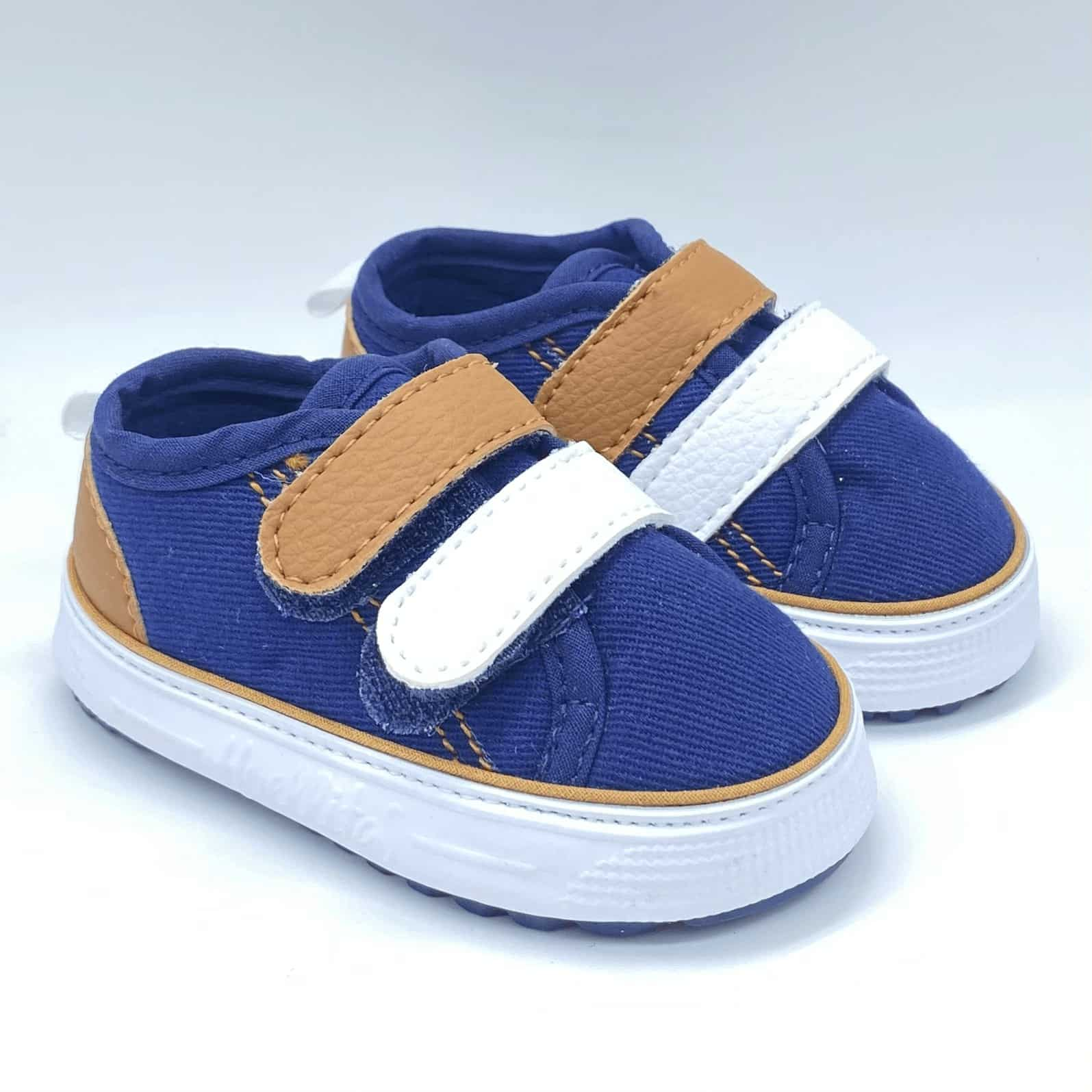 Tenis Velcro Denim Huellitas