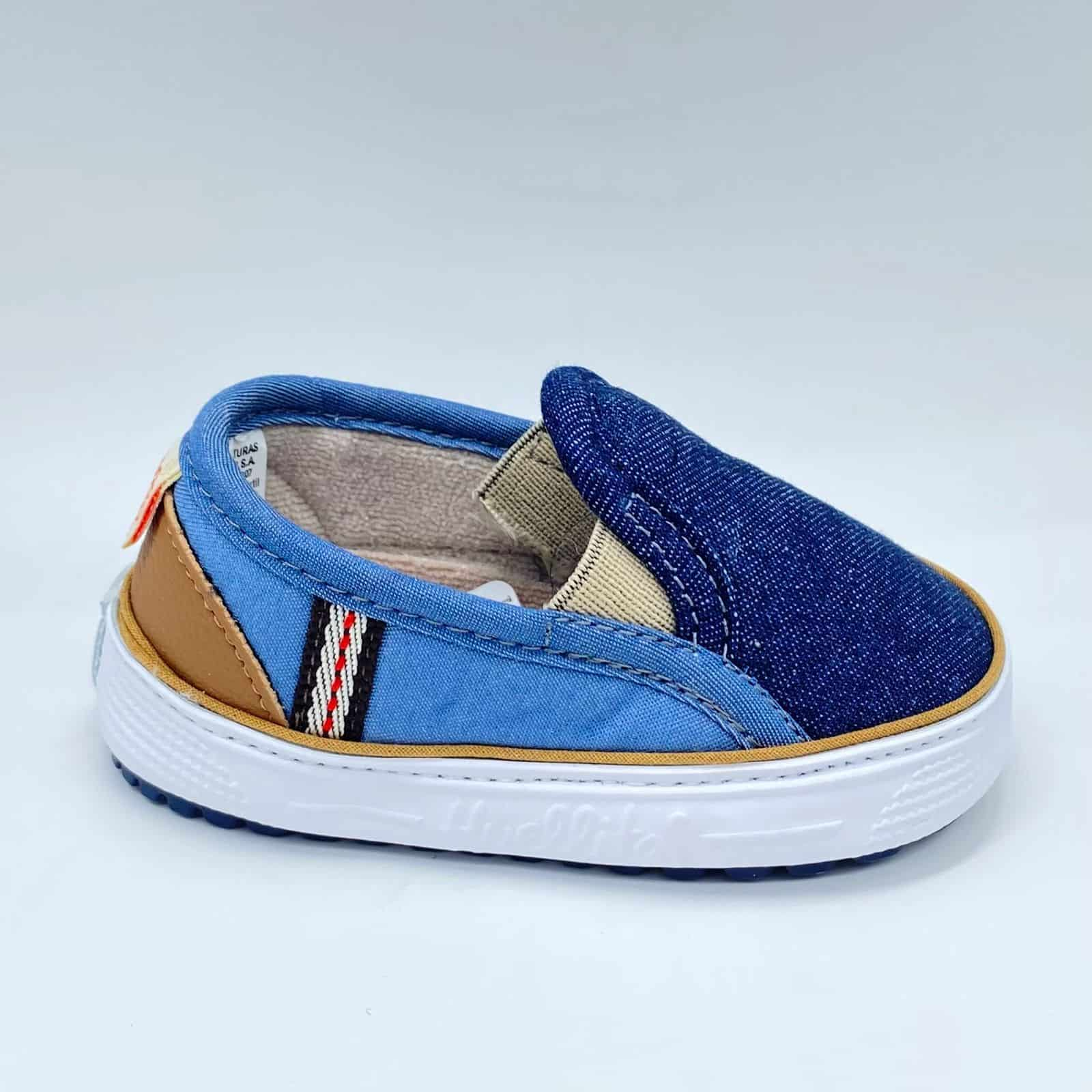 Tenis Vans Combinado Denim Huellitas Diseño