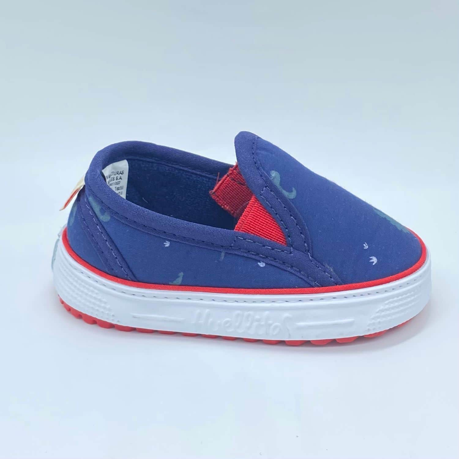 Tenis Vans Dinosaurio Azul Huellitas Estilo