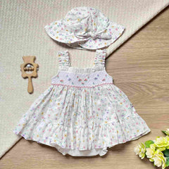 Vestido Bordado Con Pava Flores