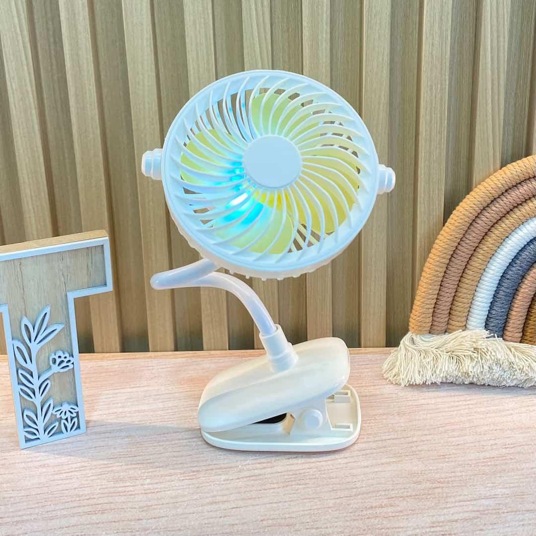 Ventilador Para Coche Flexible con Luces Blanco