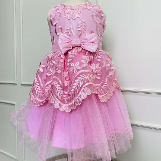 Vestido Tull Bordado Niña