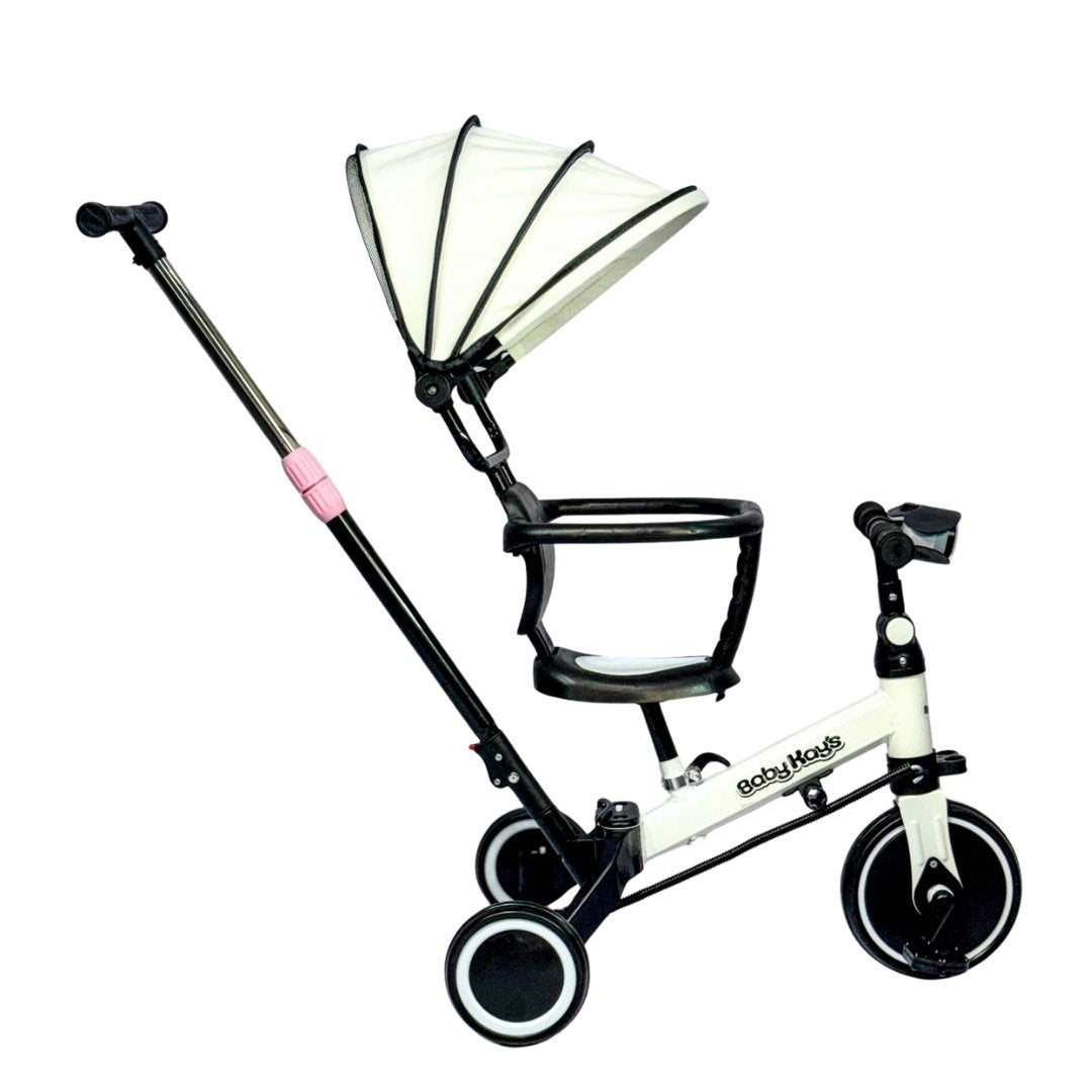 Triciclo Con Canopi Triciflash Blanco Detalle