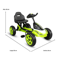 Triciclo Go Kart Monza Verde medidas