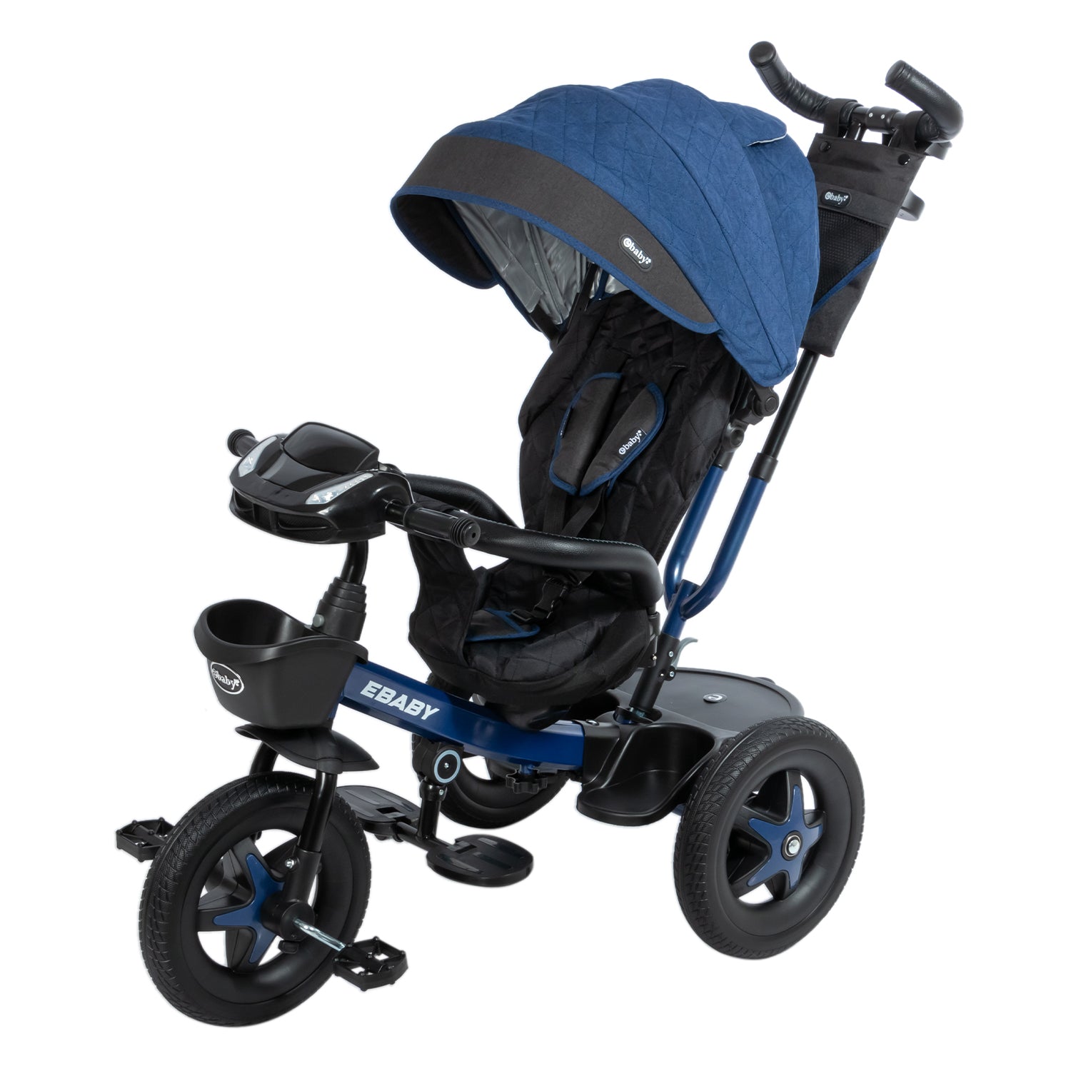 Triciclo Paseador 360° Azul Ebaby