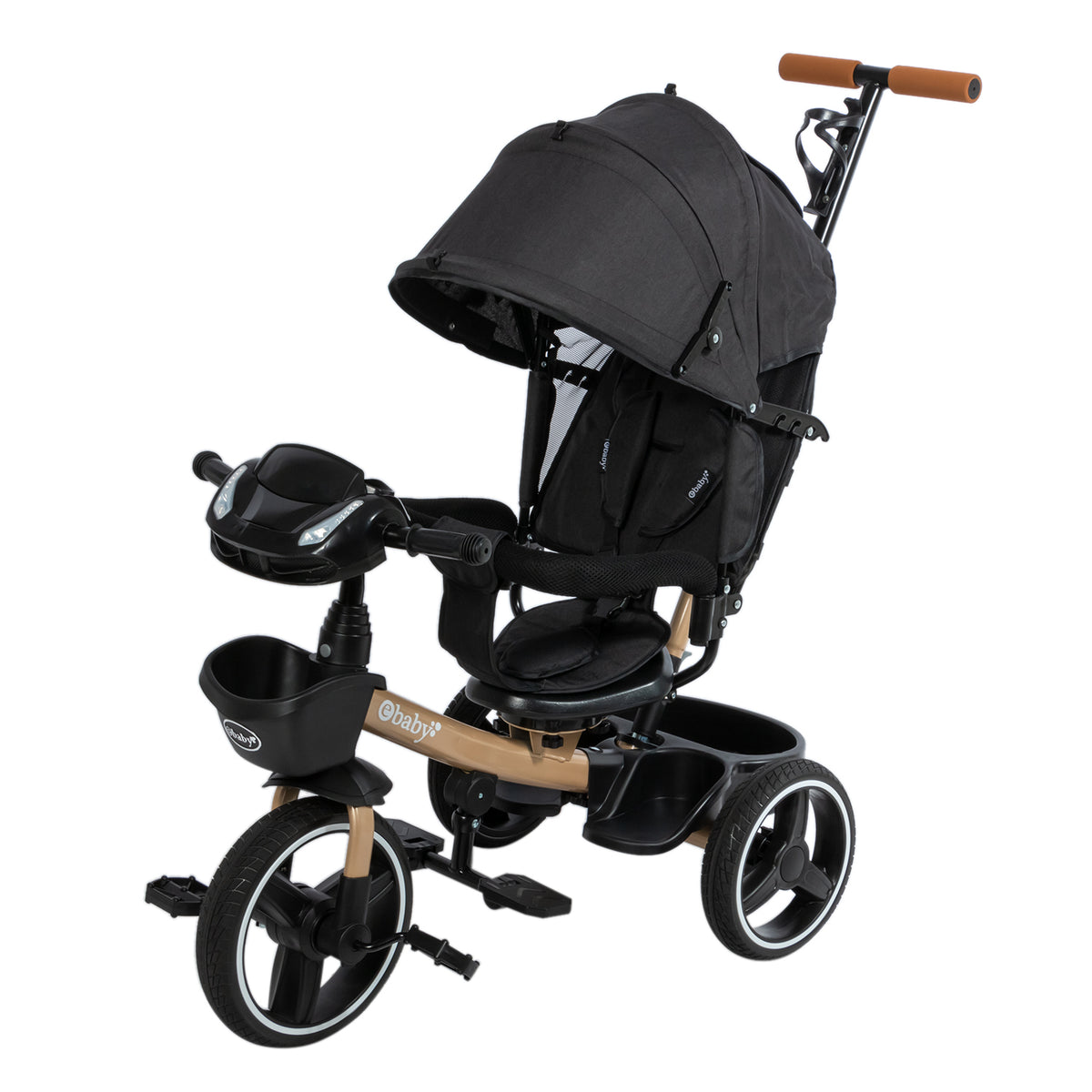 Triciclo Paseador Para Bebes Negro Ebaby