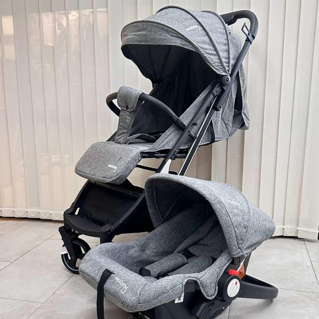 Coche Maleta Con Porta Bebé Boston Gris Maxibaby