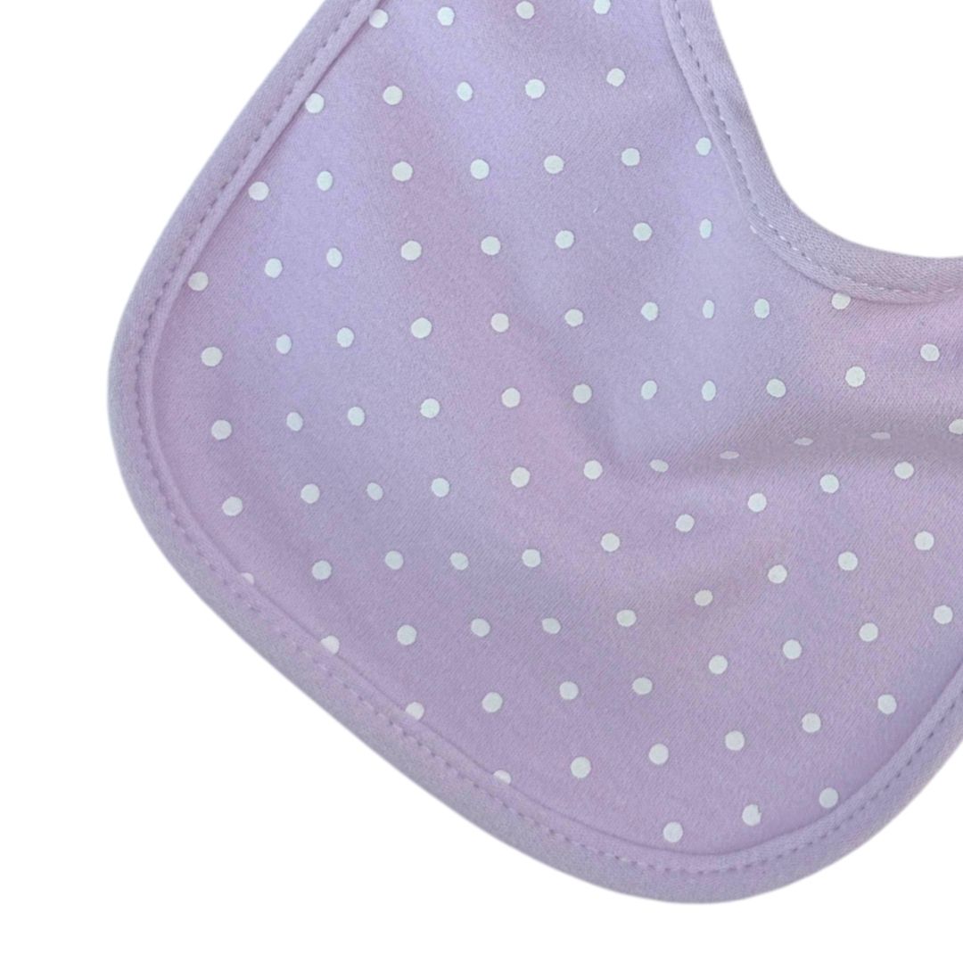 Set 3 Baberos Tela Estampado Niña Lila