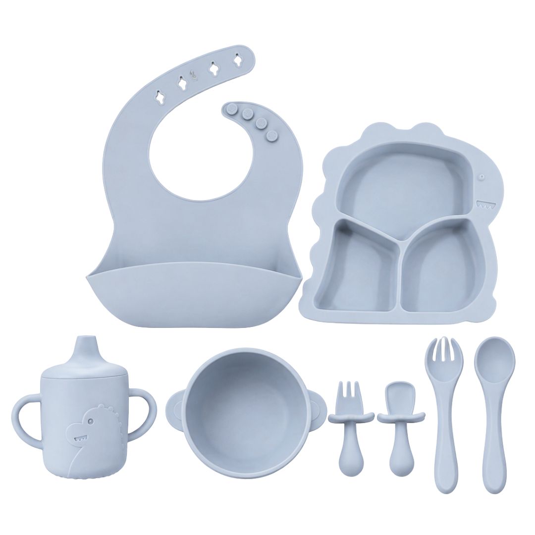 Set de Vajilla En Silicona Diseño Dinosaurio