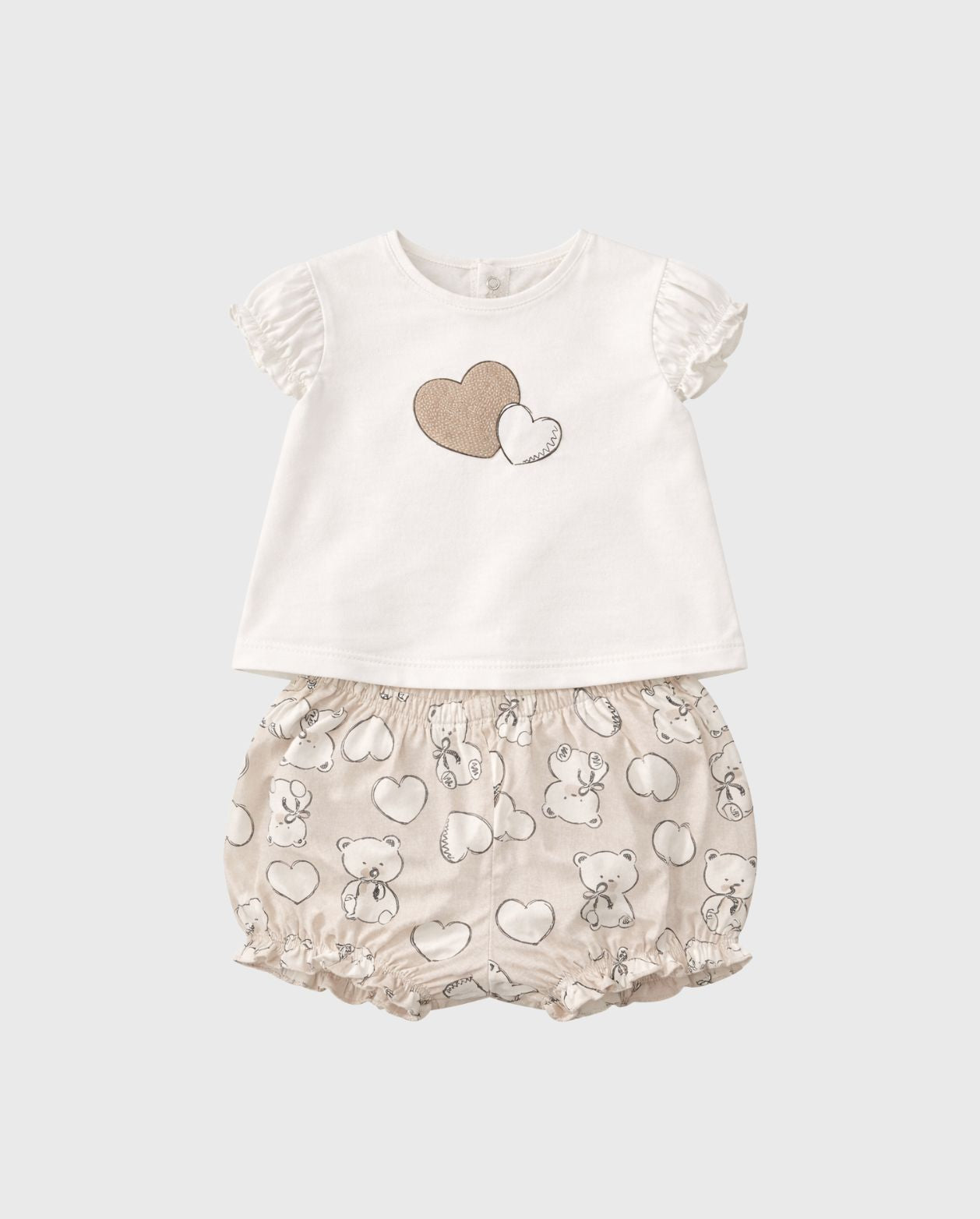 Conjunto Overol Estampado Osos Café Mayoral