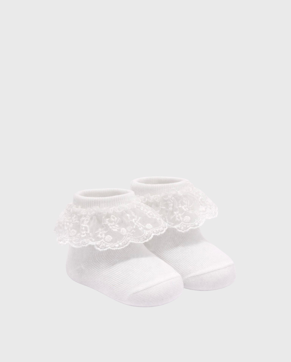 Medias Tul Bordado Blanco Cóndor