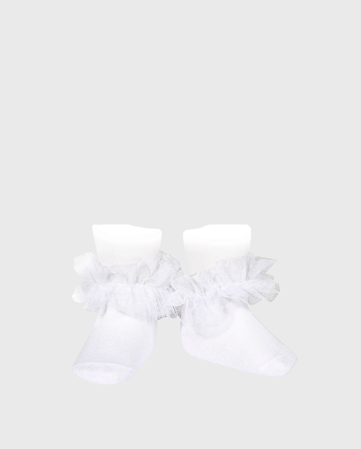 Medias Tobillera Detalle Tull Blanco Condor