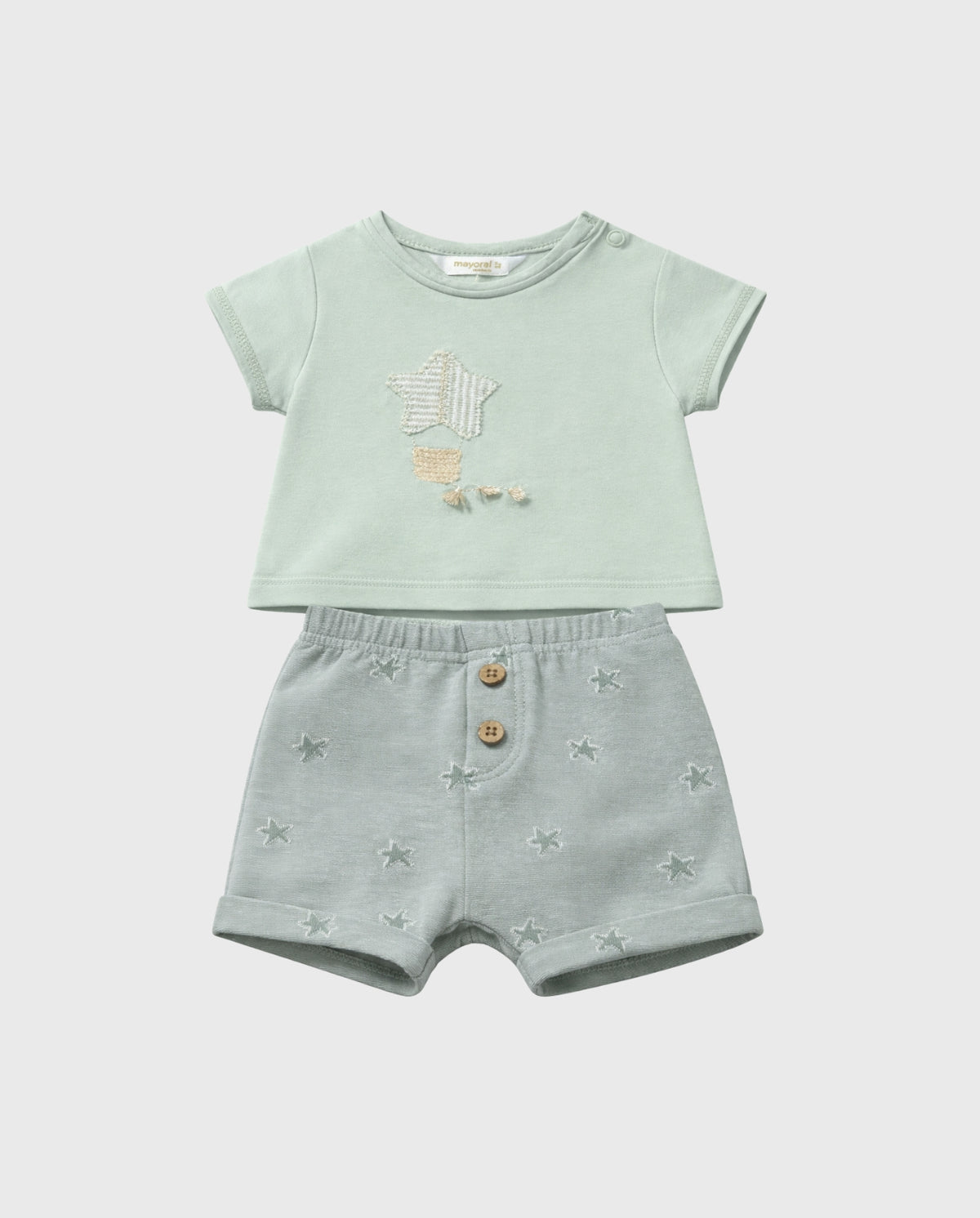 Conjunto Bermuda Estrellas Verde Mayoral