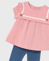 Conjunto Leggins Denim Rosa Mayoral