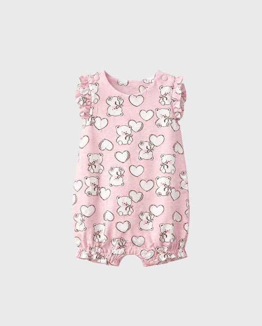 Pelele Estampado Corazones Osos Rosa Mayoral