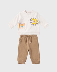 Conjunto Saco Pantalón León Beige