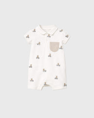 Pelele Cuello Estampado Osos Beige Mayoral